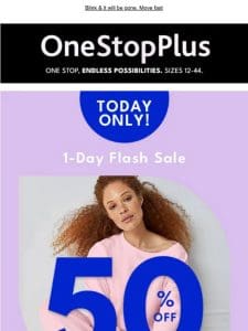 50% off 1-Day Flash Sale