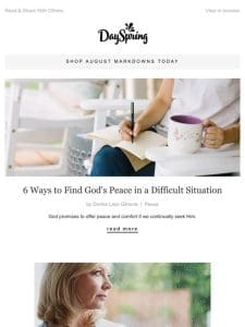 6 Ways to Find God’s Peace in a Difficult Situation