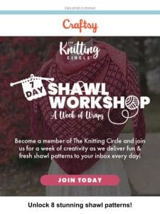 7-Day Shawl Workshop: A Week of Wraps