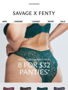 8 for $32 Panties