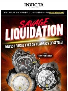 ALERT SAVAGE LIQUIDATION❗️ Everything Must GO