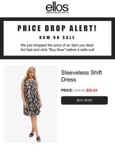 Act Fast! Now On SALE， Sleeveless Shift Dress You Loved