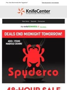 All In-Stock Spyderco Sale Ends Tomorrow!