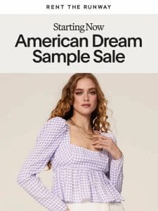 American Dream Sample Sale Starts Now