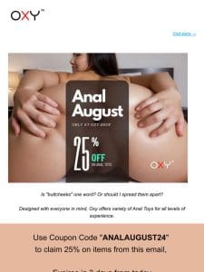 Anal-Weekend 15% OFF