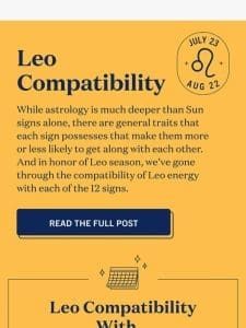 Are you a good match with Leo?