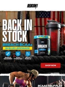 [BACK IN STOCK] Breach BCAAs in Blue Lemonade?