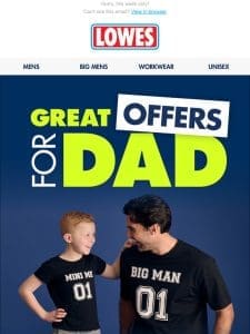 BIG NEWS   Father’s Day offers are LIVE!