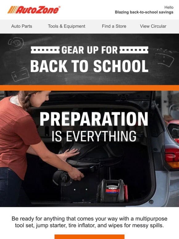 Back-to-School Deals for Your vehicle