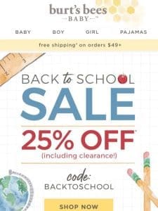 Back to School Sale! ??25% off