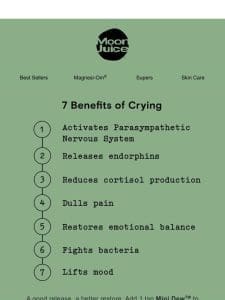 Benefits of a good cry