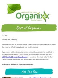 Best of Organixx: July 2024