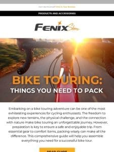 Bike Touring: Things You Need to Pack