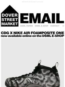 CDG x Nike Air Foamposite One now available on the DSML E-SHOP