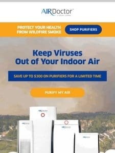 Capture wildfire smoke， viruses， bacteria and more!