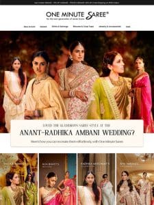 Celeb Inspired Sarees from Radhika Merchant -Anant Ambani Wedding.