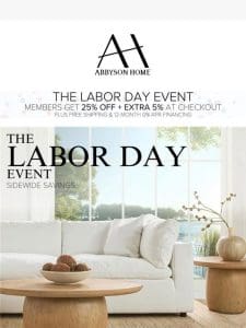 Celebrate Labor Day With Major Savings