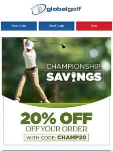 Championship Savings START NOW!