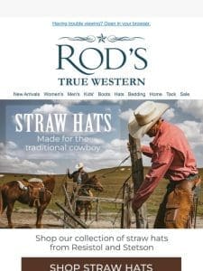 Cool Comfort: Western Straw Hats