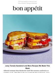 Curried tomato sandwich