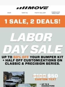 Customize Your Bumper Kit For Half Off!