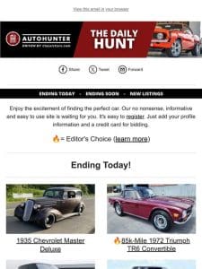 Daily Hunt: Act fast! This ’72 Triumph TR6 ends today!