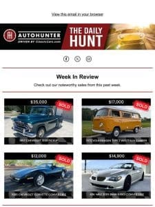 Daily Hunt: What sold and what to watch!