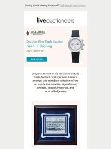 Dalshire International | Elite Flash Auction | Free U.S. Shipping