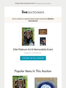 Dalshire International | Elite Platinum Art & Memorabilia Event