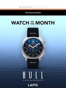 Dive into Style: Hull Chronograph in Lapis