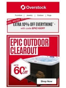 Don’t Miss up to 60% Off Outdoor!