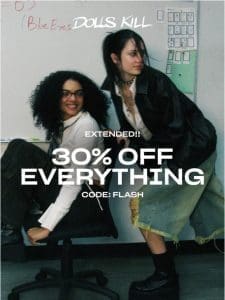 EXTENDED 30% OFF!! ⚡⚡⚡