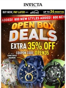 EXTRA 35% OFF??Open Box Watches?Coupon OPEN35?