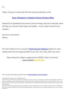 Easy Strawberry Collagen Almond Energy Bites