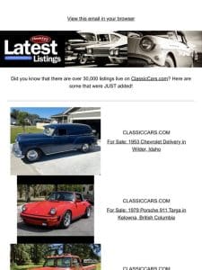 Embark on your classic car hunt with our diverse listings.