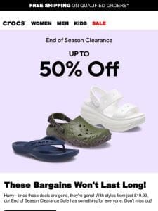 End of Season Clearance Sale