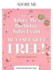 Ends Today: Buy 1 Set， Get 1 FREE