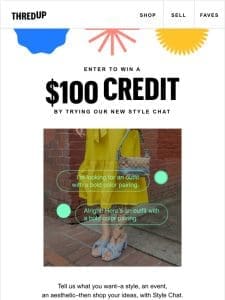 Enter to WIN a $100 credit!