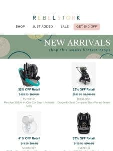 Explore Our New Arrivals from Evenflo， Bugaboo， GB and more!