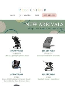 Explore Our Newest Arrivals ✨ Shop Mompush， Cybex， Babyletto and More!