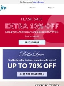 Extra 10% off thousands of styles!