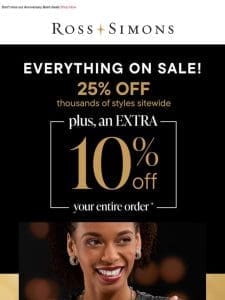 ? Extra 10% off your entire order ENDS TONIGHT! Shop before it’s too late >>