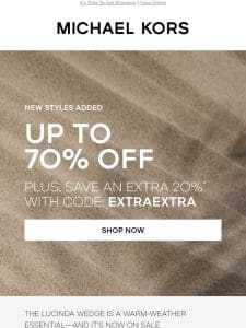 Extra 20% Off Already-Reduced Styles