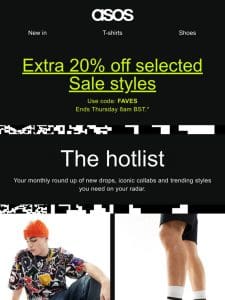 Extra 20% off selected Sale styles!