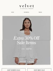 Extra 30% Off Best of Sale + New August Arrivals