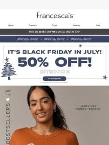 FINAL DAY: 50% OFF SITEWIDE