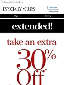 FINAL HOURS: Extra 30% Off!