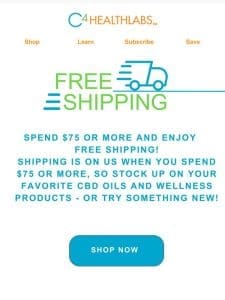 FREE Shipping on Orders over $75