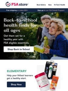 FSA tip: Health picks for back-to-school