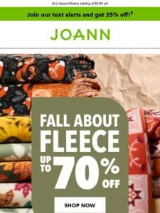 Fall Fleece up to 70% off!